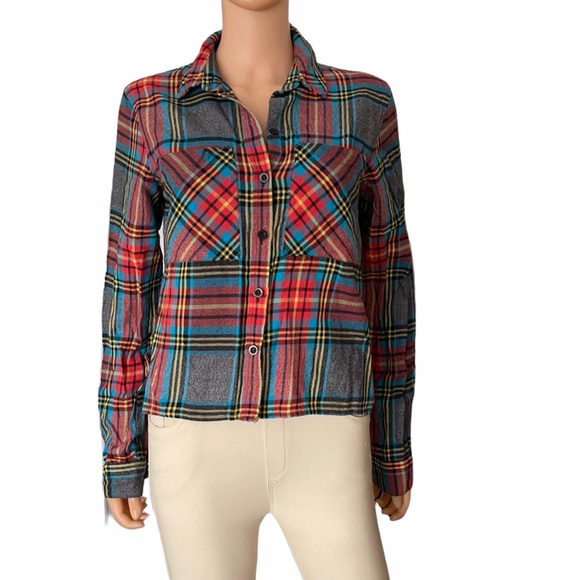 Topshop plaid button down cotton shirt - Picture 11 of 11